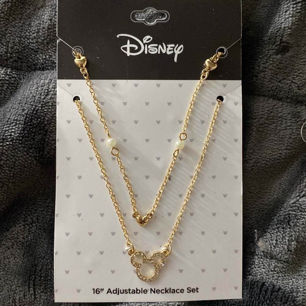 NWT!! Disney Double Necklace Set